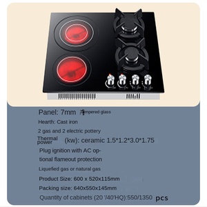 Cocina eléctrica de encendido encimera de gas 5 quemadores gran oferta cocina de gas estufa de China aspecto delicado estufa de gas de alta resistencia estufas - Product Image 3