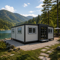 Rumah Kontainer Baja Modular Prefabrikasi Modern 20ft 40ft yang Dapat Diperluas dengan 2 Kamar Tidur dan Kamar Mandi untuk Hunian Keluarga