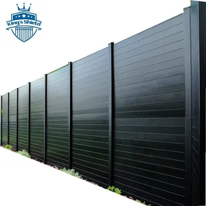 Design moderno recinzione modulare in alluminio metallo orizzontale cortile stecca di privacy pannelli di recinzione giardino esterno recinzione