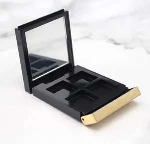 Siyah altın lüks özel Private Label plastik boş göz farı paleti ambalaj kutusu