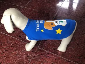 Hersteller Großhandel OEM benutzer definierte Logo Farbe Baumwolle atmungsaktive Sommer Hund Kleidung Haustier Hund T-Shirt