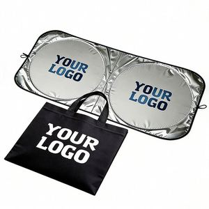 Pare-soleil de voiture pliable personnalisé avec logo, protection UV, impression promotionnelle, cadeau d'affaires, pour fenêtre latérale ou avant - Product Image 1