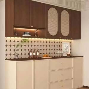 M11 Home Kitchen <b>Cabinet</b> Furniture Modern Rustic Brown <b>Wood</b> Rattan Sideboard for Living Room Farmhouse <b>Wood</b> <b>Storage</b> <b>Cabinet</b> - Product Image 1
