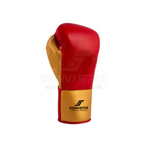 ขายส่ง SONISPO SPORTS & FITNESS ถุงมือชกมวยหนังแท้แบบกำหนดเอง ซับเหงื่อได้ดี ปรับขนาดได้ด้วยเชือกผูก สำหรับนักมวย - Product Image 3