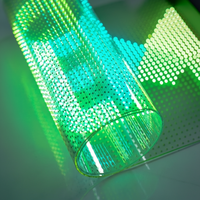 Film LED adhésif P10, écran transparent flexible à montage sur verre, 4000 nits, CMS à distance, pour extérieur, garantie de 2 ans