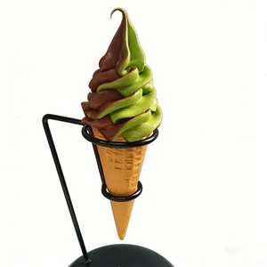 17cm Premium Eco-Friendly Foam Matcha Chocolate Original <b>Waffle</b> <b>Cone</b> Plastic Fake Food Mode Soft Serve Show Dessert Cafe Photo - Product Image 1