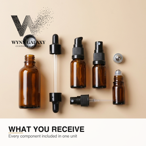 Bouteilles en verre ambré avec pulvérisateur à gâchette fine pour toner, brume faciale, eau capillaire – Fournisseur de contenants d'emballage - Product Image 4