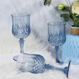 7Oz Thanh Lịch Pha Lê Cắt Nhựa Sâm Banh Sáo Ly Ưa Thích Stemware Nhựa Uống Rượu Vang Ly Cho Đám Cưới Tiếp Tân - Product Image 1