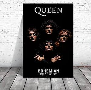 Affiche murale en toile Queen Bohemian Rhapsody, noir et blanc, Freddie Mercury, cadeau pour chambre à coucher, salon, décoration pour amoureux <span class=keywords><strong>de</strong></span> la musique - Product Image 2