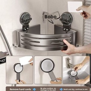 Giá thép hiện đại cho phòng tắm không khoan treo tường góc nhà vệ sinh washstand với tam giác lưu trữ cho khách sạn - Product Image 2