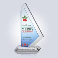 Trophées de cadeau de mariage d'entreprise personnalisé Honor of Crystal Flame Award Trophée de voilier en cristal