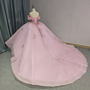 Jancember 1202 Lujoso imperio Floral Flor con cordones Vestidos de fiesta de quinceañera - Product Image 5