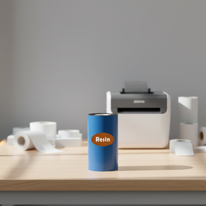 ริบบิ้นเรซิ่นแบบใช้ความร้อน ขนาด 110 มม. x 300 ม. หมึกสีดำ แกนกลางขนาด 1 นิ้ว สำหรับเครื่องพิมพ์ฉลาก ใช้งานร่วมกันได้ - Product Image 1