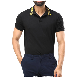 Polo pour homme de qualité supérieure avec col brodé, logo personnalisé, manches courtes, mélange de coton, vêtements de golf décontractés, polo T-shirt OEM ODM - Product Image 4