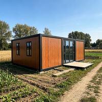 Maison conteneur durable de 20 à 40 pieds en panneaux sandwich d'acier, luxueuse, insonorisée et résistante aux ouragans, pour villa, supermarché, bureau à domicile