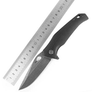 Ngoài trời thép không gỉ gấp lưỡi săn bắn Survival tiện ích dao màu đen túi dao OEM có sẵn - Product Image 6