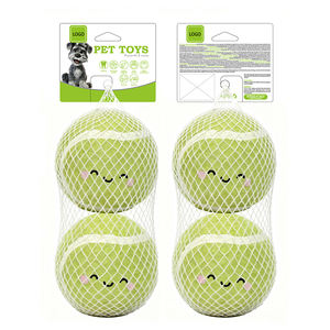 Jouet <span class=keywords><strong>pour</strong></span> <span class=keywords><strong>chien</strong></span> en forme de balle de tennis qui couine, durable, logo personnalisé, balles <span class=keywords><strong>d</strong></span>'entraînement <span class=keywords><strong>pour</strong></span> animaux de compagnie <span class=keywords><strong>pour</strong></span> les <span class=keywords><strong>jeux</strong></span> de récupération et la pratique de l'<span class=keywords><strong>obéissance</strong></span> - Product Image 2