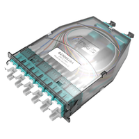 Cassette de raccordement fibre optique haute densité 96 ports MPO SPCC pour application pré-terminale, panneau de brassage gris/noir pour FTTH, centre de données, 5G