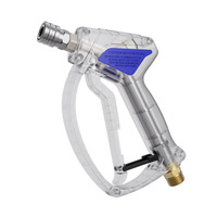 Pistolet de pulvérisation haute pression transparent avec raccord rapide 3/8 M22, pistolet à eau haute pression 250 bar 3700 psi