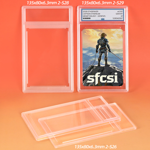 WEISHENG Étui de protection en acrylique pour cartes gradées, avec fermeture magnétique à ultrasons, logo personnalisé, pour cartes de sport, en plastique transparent, compatible <span class=keywords><strong>PSA</strong></span>, pour <span class=keywords><strong>Pokémon</strong></span> - Product Image 2