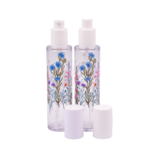 Bouteilles de vaporisateur de maquillage en plastique portables Charme impression UV de fleurs sauvages sur la bouteille un must-have pour les amateurs de maquillage