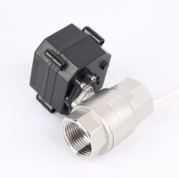 Vanne à bille électrique miniature DN25, 2 voies, en acier inoxydable, petite vanne de commande électrique AC/DC9-24V DC9-35V
