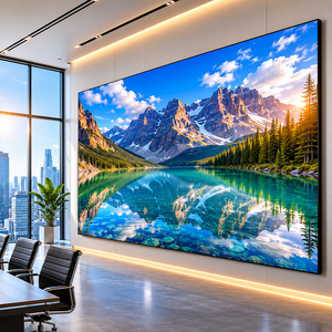 Mur vidéo LED intérieur à pas fin P1.25 P1.5 P1.8 P2.5 sans soudure, affichage couleur pour salle d'exposition et hall d'accueil - Product Image 1
