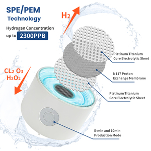 قارورة مياه زجاجية غنية بالهيدروجين H2 مؤين للمياه قارورة مياه الهيدروجين القابلة لإعادة الشحن مع جهاز الاستنشاق - Product Image 6