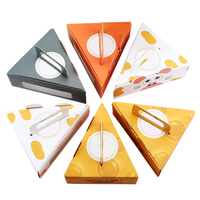 Boîtes en papier kraft personnalisées avec logo, petites, pour gâteaux mousse, emballage alimentaire, cadeaux, avec poignée, laminage mat et revêtement UV, recyclables