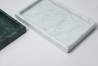 SH STONE Marbre Homewares Marbre Naturel Présentoir À Bijoux Service Salle De Bains Plateau Personnalisé Décor À La Maison Rectangle Vert Marbre Plateaux