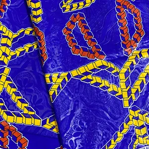 Grande wax k de ivoire à imprimés, tissu africain en polyester gaufré à motif floral, étoffe néerlandaise