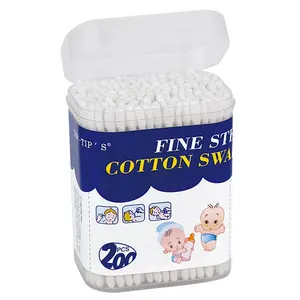 Wholesale Custom Paper Stem Disposable Cotton Swabs Ear Pick Baby Cotton Buds