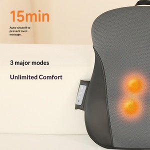 Bantal Pijat <span class=keywords><strong>Shiatsu</strong></span> Punggung Penuh dengan Pemanas, Alas Kursi Pijat Elektrik untuk Relaksasi Otot di Rumah dan Kantor - Product Image 6