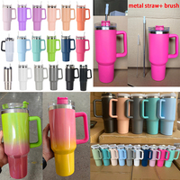Vasos con aislamiento térmico de doble pared, tazas de café para Latte Cappuccino, tazas de té de vidrio Espresso con asa, vaso de 40oz