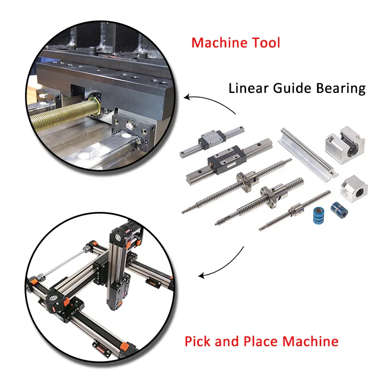 Guias lineares do fabricante Qualidade estável SC10LUU SC20LUU bloco do rolamento linear para CNC