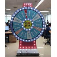 Roue de la fortune LED intelligente rotative automatique pour loterie, équipement avec fonction de support de distribution mondiale et personnalisation de l'apparence