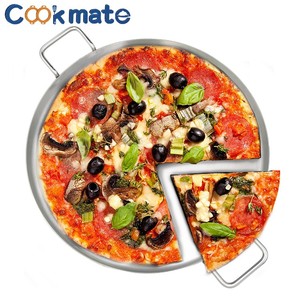 De <span class=keywords><strong>primera</strong></span> calidad 21cm 35cm <span class=keywords><strong>hotel</strong></span> <span class=keywords><strong>restaurante</strong></span> de acero inoxidable de nido de abeja tamaño plato redondo paella de mariscos pan - Product Image 6