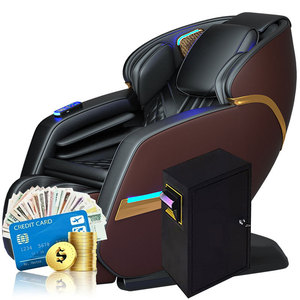 Commercial Massage Chair Full Body Sl Guide Rail Voice Control Plug In Claret L26A - Product Image 2