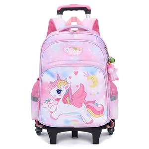 Vente chaude Enfants Polyester Amovible École Primaire Trolley Sac À Dos Sacs avec Roues - Product Image 5