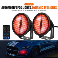 Feux antibrouillard LED pour voiture, feux indicateurs, feux LED pour pare-brise, yeux de démon, commande par application, décoration électronique DIY pour éclairage de voiture