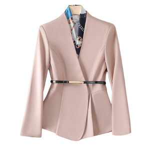 Women's Suit Set Satin Spandex Anti-Wrinkle Formal Commute Workwear YX-8023 - Product Image 5