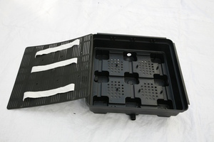 Black Rooftop Garden Green Roof Planters SL-X5015 <b>Square</b> Plastic Flower <b>Pot</b> Trays Self Watering Eco-Friendly Drainage Hole - Product Image 6