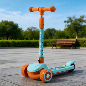 Scooter pliable léger à 3 roues pour enfants avec lumières LED pour les sports de plein air de <span class=keywords><strong>2</strong></span> à 12 ans - Product Image 1