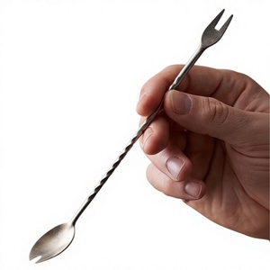 Stainless Steel Cocktail Stirrer Minimalist <b>Bar</b> Spoon For Mixing Drinks <b>Bar</b> <b>Tools</b> Durable Stirring Utensil - Product Image 1