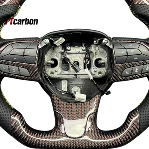 Volant en fibre de carbone véritable personnalisé YTcarbon pour <span class=keywords><strong>Chrysler</strong></span> <span class=keywords><strong>200</strong></span> 300 200c 300c Pacifica SRT 15+ - Pièces automobiles et accessoires - Product Image 2