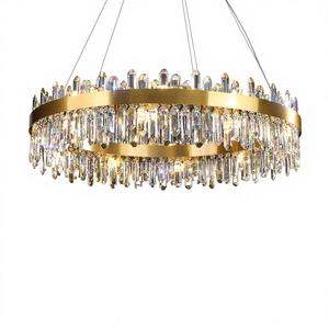 Luminaire LED en Cuivre Pur, Minimaliste, Moderne, Luxe, Cristal, Postmoderne, Haut de Gamme, pour Salle à Manger, Chambre, Hôtel, Style Nordique et Moyen-Orient - Product Image 1