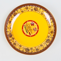 Assiette à dîner en mélamine écologique de 8 pouces de profondeur Assiettes à soupe en plastique bon marché de différentes tailles et couleurs pour restaurants