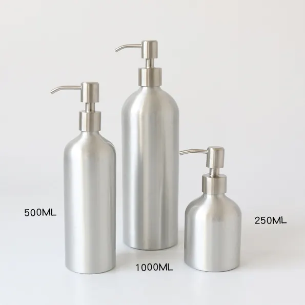 E-better matte black spray metal cosmetic cleaner skin spray 100ml 250ml 300ml 500ml aluminum pump bottles lotion shampoo