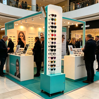 Présentoir à lunettes autoportant avec armoire verrouillable et roulettes, support d'affichage personnalisé pour magasin de détail