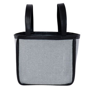 Sac fourre-tout écologique SENDA Simple Vintage pour femme, fermeture ouverte, deux poignées, bandoulière amovible, 1-1,9 L, en toile à lettres - Product Image 3